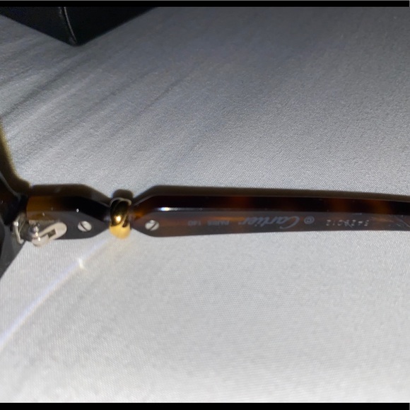 Cartier tortoise and gold trinity glasses and case main image 10